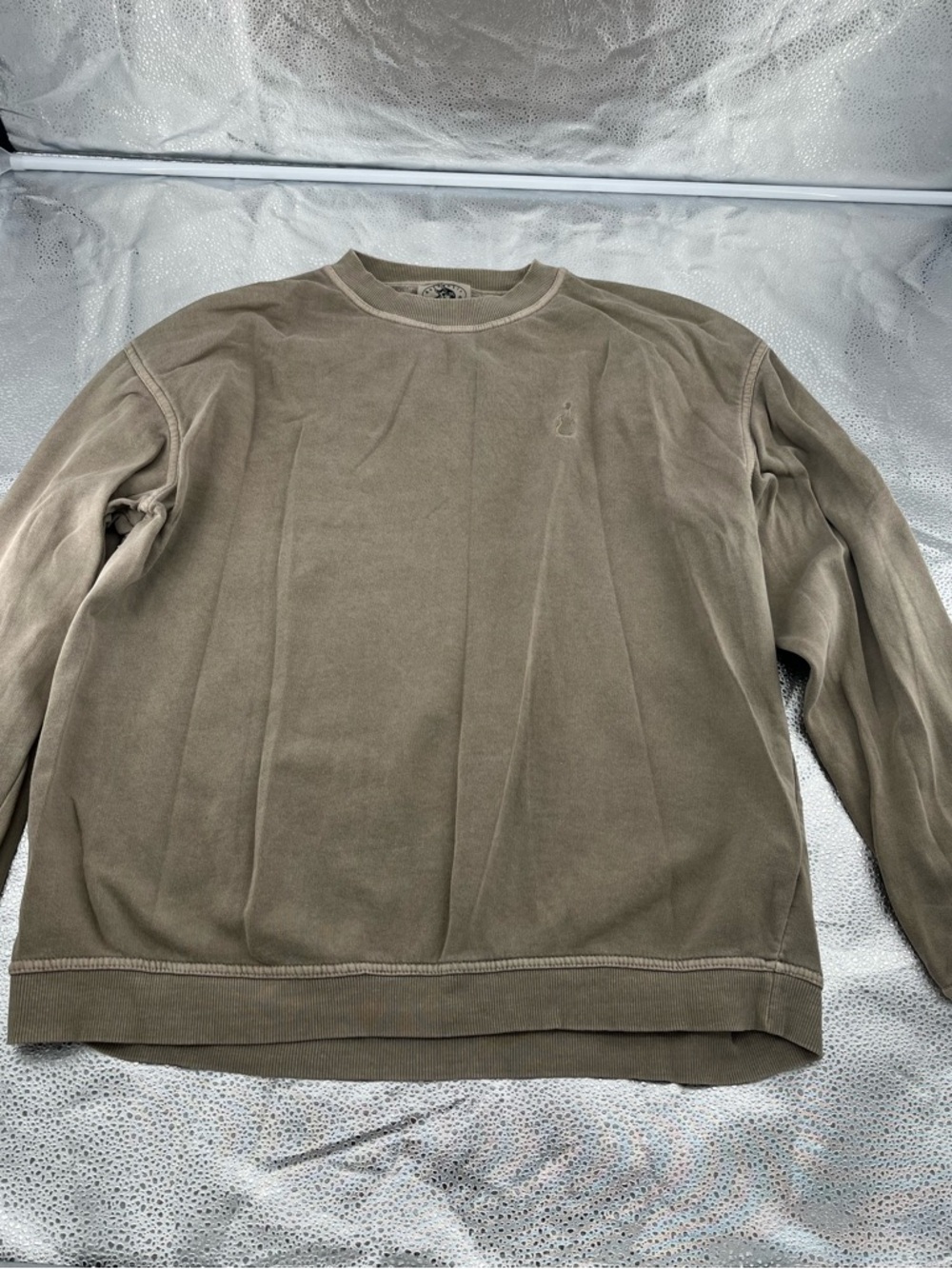 Authentic Pigment Garment Dyed Crewneck Sweatshirt Brown SizeL Guitar Earth Tone